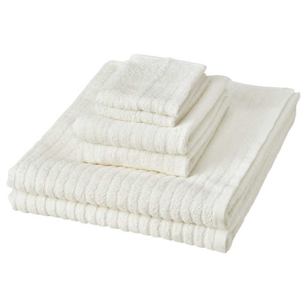 Cotton White Bath Towel Set - Plush Absorbent Towels